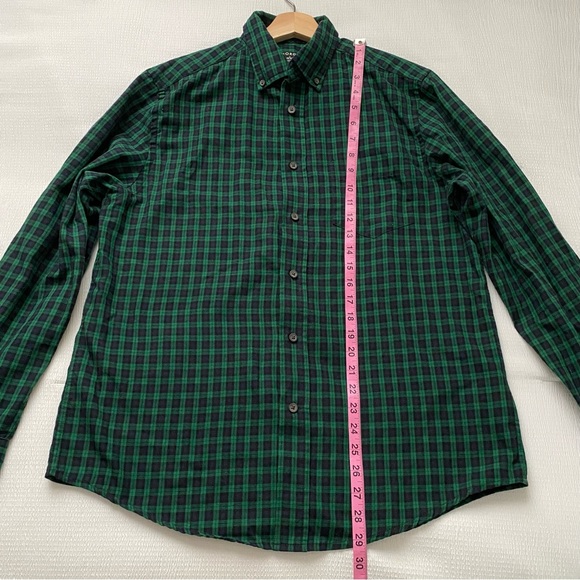 Green & Navy Blue Checkered Flannel - Picture 9 of 10